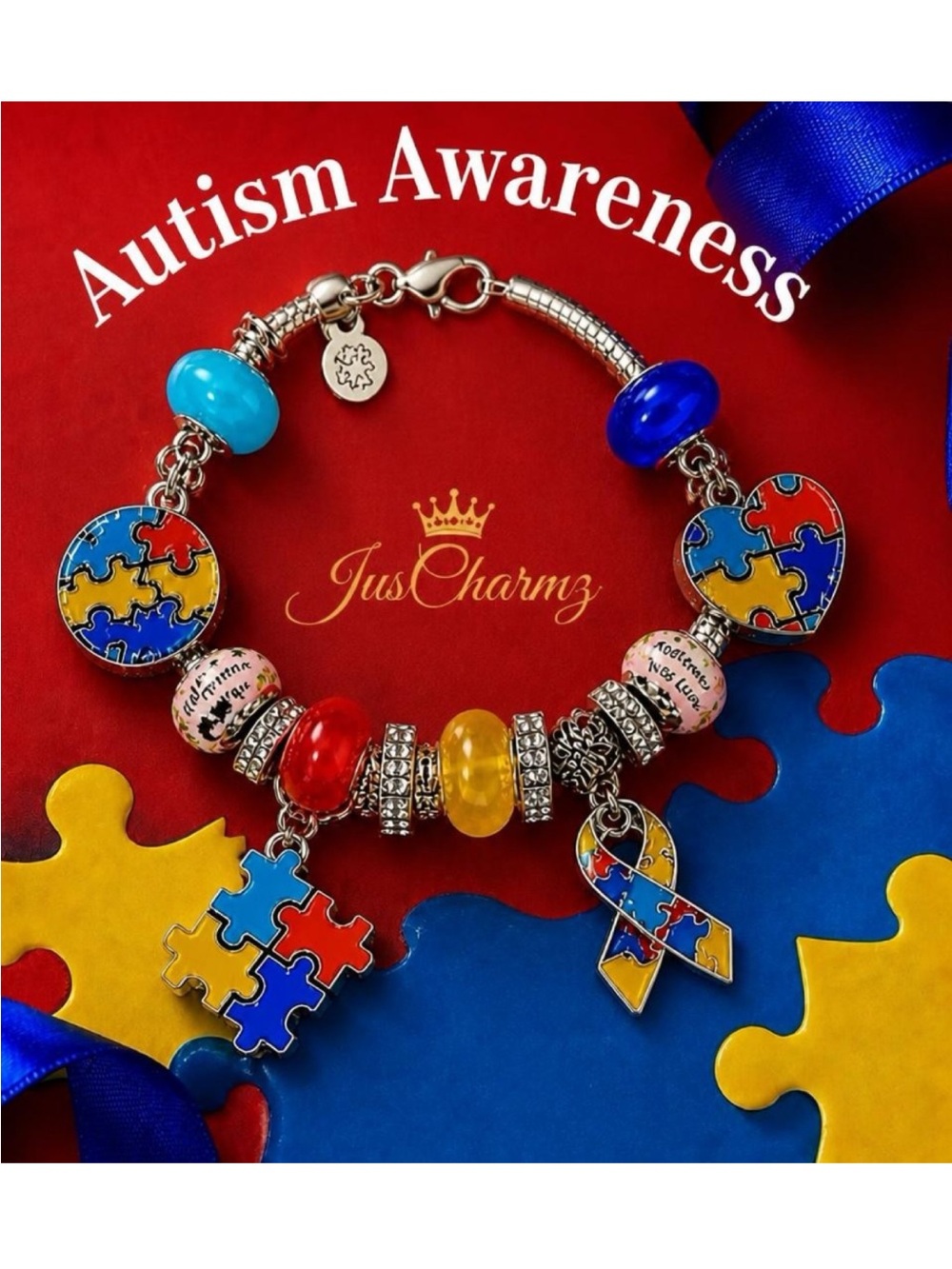 Autism Awareness Charm Bracelet